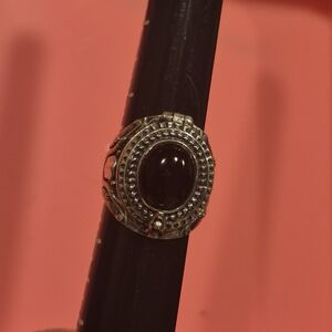 Old Sterling Secret Compartment Ring Unisex